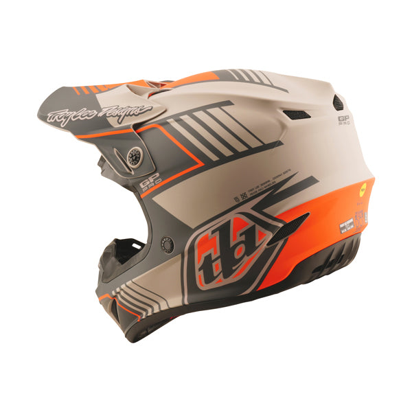 Professional studio photo of Troy Lee Designs - GP Pro Segment MIPS Helmet; showing helmet shell shape and vent layout; SKU 1017730; Sizes: XS-2XL