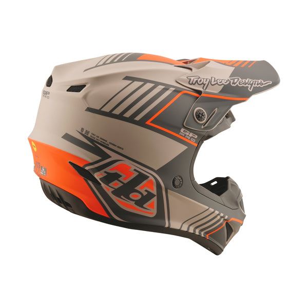 High-resolution studio image of Troy Lee Designs - GP Pro Segment MIPS Helmet; showing helmet shell shape and vent layout; SKU 1017730; Sizes: XS-2XL