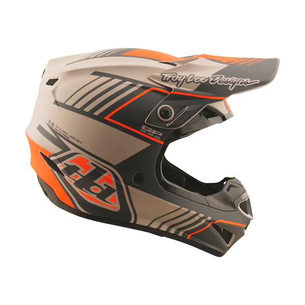Studio photo on a white background of Troy Lee Designs - GP Pro Segment MIPS Helmet; showing helmet shell shape and vent layout; SKU 1017730; Sizes: XS-2XL