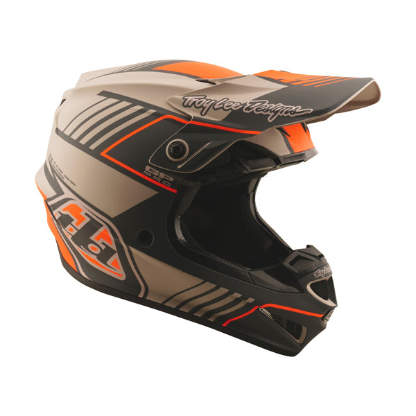 Clean studio shot of Troy Lee Designs - GP Pro Segment MIPS Helmet; showing helmet shell shape and vent layout; SKU 1017730; Sizes: XS-2XL