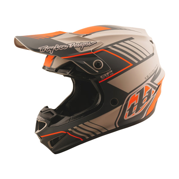 Studio photo on a white background of Troy Lee Designs - GP Pro Segment MIPS Helmet; showing helmet shell shape and vent layout; SKU 1017730; Sizes: XS-2XL