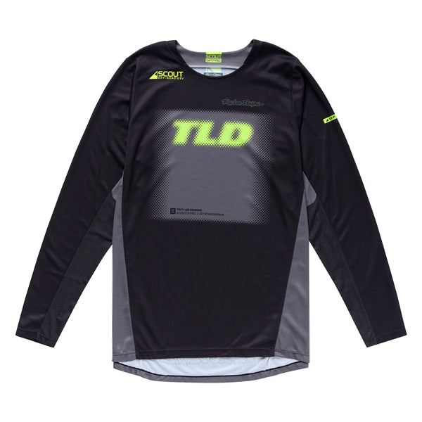 Clean studio shot of Troy Lee Designs - Scout GP Pro Fade Out Jersey; showing fabric texture, panel layout, and graphics; SKU 3916920; Sizes: S-2XL