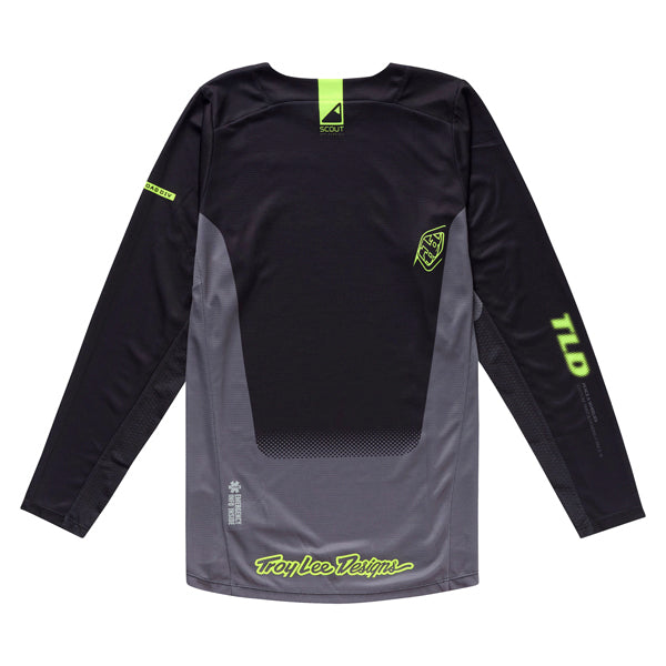 Professional studio photo of Troy Lee Designs - Scout GP Pro Fade Out Jersey; showing fabric texture, panel layout, and graphics; SKU 3916920; Sizes: S-2XL