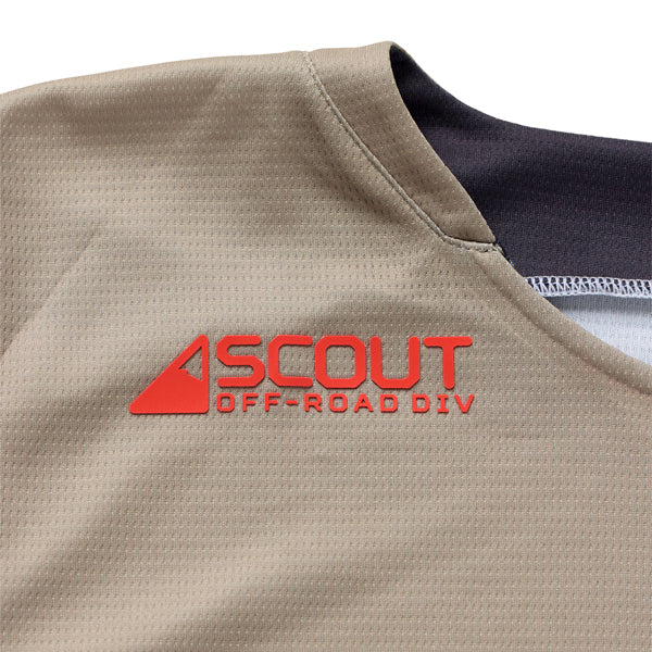 Professional studio photo of Troy Lee Designs - Scout GP Pro Fade Out Jersey; showing fabric texture, panel layout, and graphics; SKU 3916920; Sizes: S-2XL