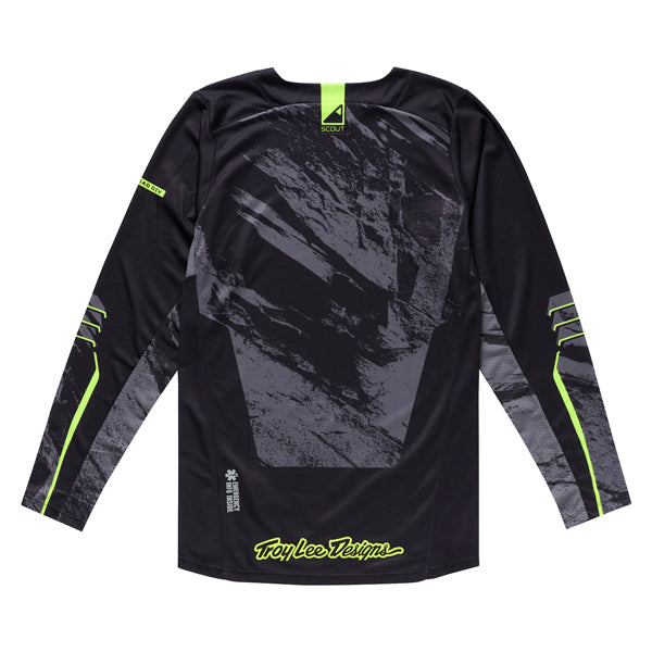 Professional studio photo of Troy Lee Designs - Scout GP Pro Slab Jersey; showing fabric texture, panel layout, and graphics; SKU 3918660; Sizes: S-2XL