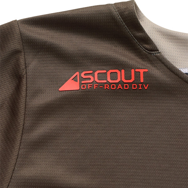 Professional studio photo of Troy Lee Designs - Scout GP Pro Slab Jersey; showing fabric texture, panel layout, and graphics; SKU 3918660; Sizes: S-2XL
