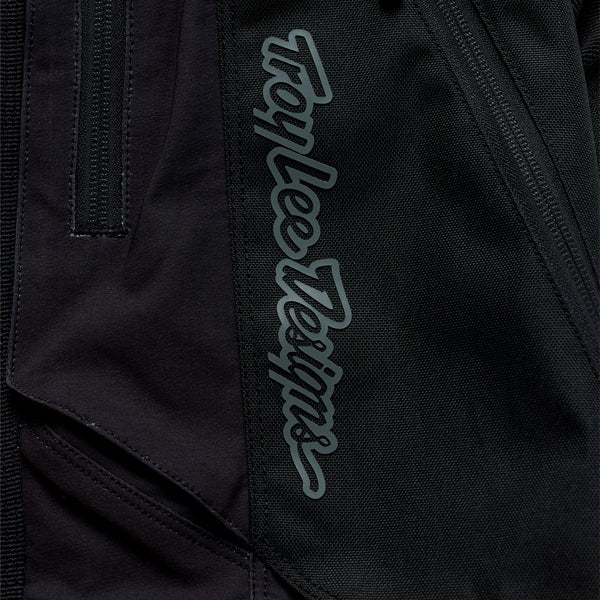 Professional studio photo of Troy Lee Designs - Scout GP Pro Mono Pants; showing panel layout, seams, and overall cut; SKU 2914720; Colors: Black