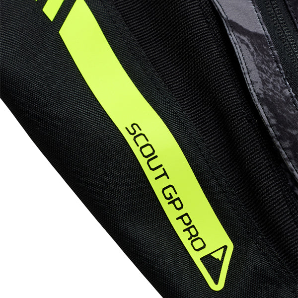 Professional studio photo of Troy Lee Designs - Scout GP Pro Slab Pants; showing panel layout, seams, and overall cut; SKU 2918660; Colors: Black, Timber