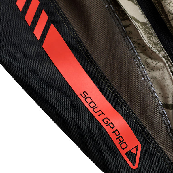 Professional studio photo of Troy Lee Designs - Scout GP Pro Slab Pants; showing panel layout, seams, and overall cut; SKU 2918660; Colors: Black, Timber