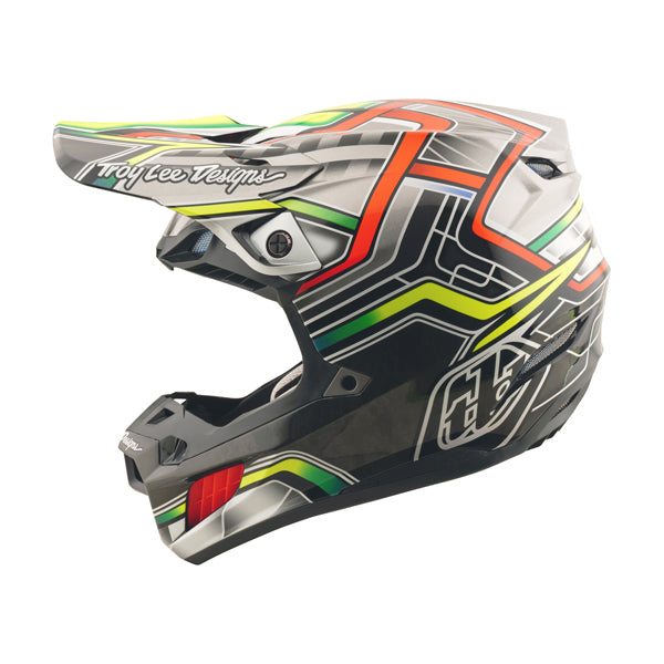 High-resolution studio image of Troy Lee Designs - SE5 Composite Lowrider MIPS Helmet; showing helmet shell shape and vent layout; SKU 1829680