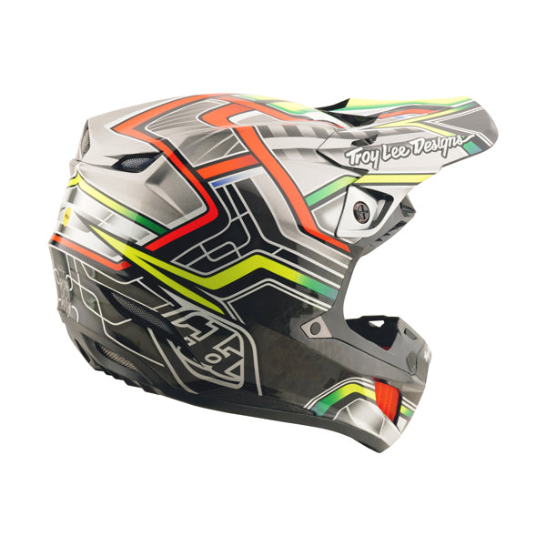 Professional studio photo of Troy Lee Designs - SE5 Composite Lowrider MIPS Helmet; showing helmet shell shape and vent layout; SKU 1829680; Colors: Gray