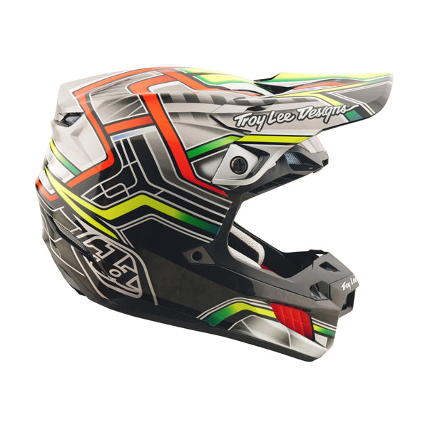 Crisp studio image on a white background of Troy Lee Designs - SE5 Composite Lowrider MIPS Helmet; showing helmet shell shape and vent layout; SKU 1829680