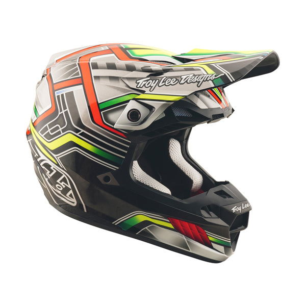 High-resolution studio image of Troy Lee Designs - SE5 Composite Lowrider MIPS Helmet; showing helmet shell shape and vent layout; SKU 1829680