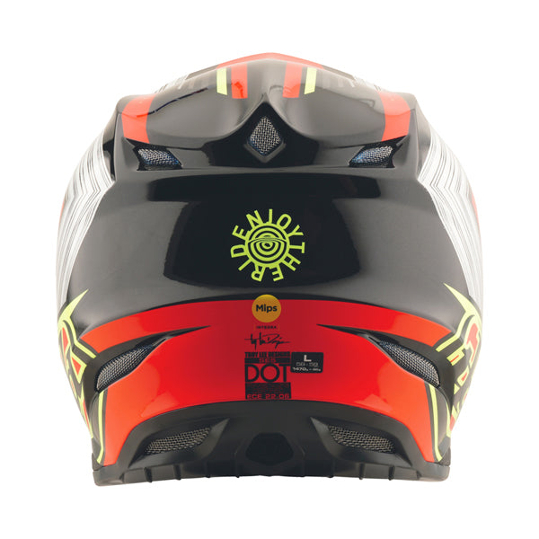 Crisp studio image on a white background of Troy Lee Designs - SE5 Composite Stripes MIPS Helmet; showing helmet shell shape and vent layout; SKU 1822600