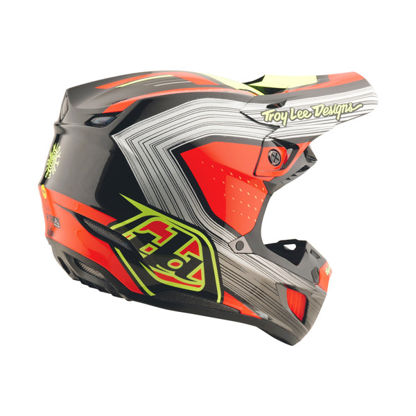 High-resolution studio image of Troy Lee Designs - SE5 Composite Stripes MIPS Helmet; showing helmet shell shape and vent layout; SKU 1822600