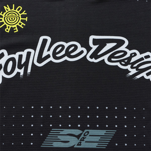 Studio photo on a white background of Troy Lee Designs - SE Pro Roam Jersey; showing fabric texture, panel layout, and graphics; SKU 3017720; Sizes: S-2XL