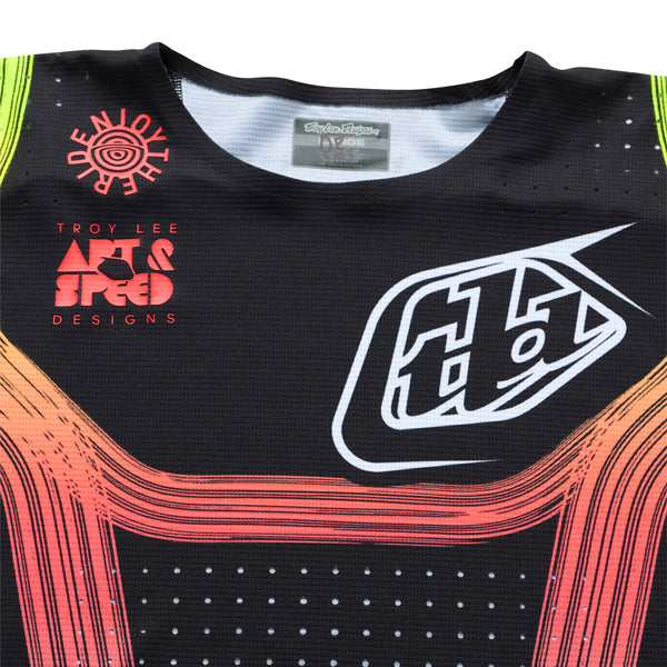 Clean studio shot of Troy Lee Designs - SE Pro Stripes Jersey; showing fabric texture, panel layout, and graphics; SKU 3012600; Sizes: S-2XL