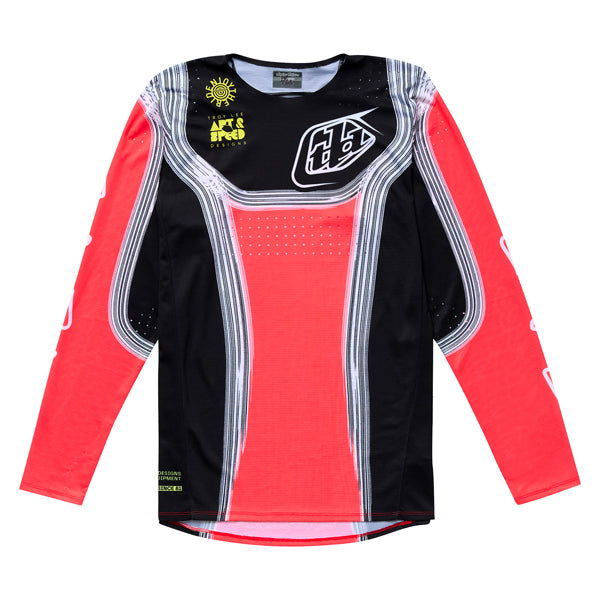 High-resolution studio image of Troy Lee Designs - SE Pro Stripes Jersey; showing fabric texture, panel layout, and graphics; SKU 3012600; Sizes: S-2XL