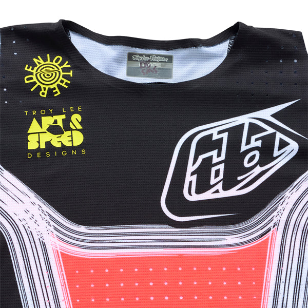 Clean studio shot of Troy Lee Designs - SE Pro Stripes Jersey; showing fabric texture, panel layout, and graphics; SKU 3012600; Sizes: S-2XL