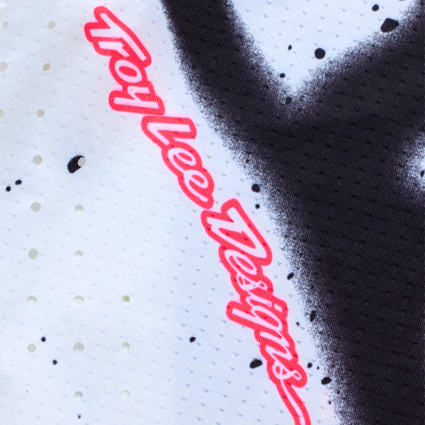 Professional studio photo of Troy Lee Designs - SE Ultra Membrane Jersey; showing fabric texture, panel layout, and graphics; SKU 3547700; Sizes: S-2XL