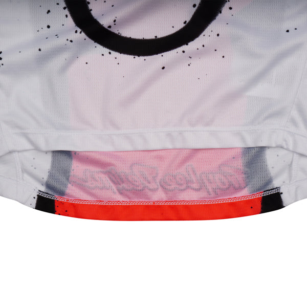 Crisp studio image on a white background of Troy Lee Designs - GP Pro Membrane Jersey (Youth); SKU 3797700; Colors: White/Infra Red, Black/Glo Yellow