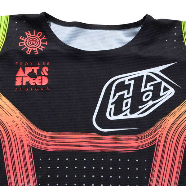 Professional studio photo of Troy Lee Designs - SE Pro Stripes Jersey (Youth); showing fabric texture, panel layout, and graphics; SKU 3932600