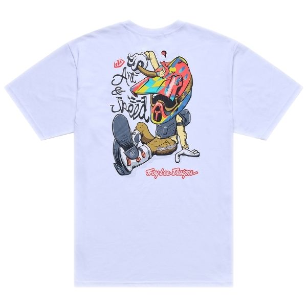 Troy Lee Designs - Heritage Tee riding gear in White alternate product view 8 sku 701432002