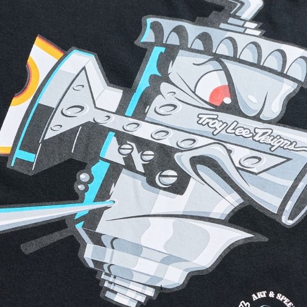 Troy Lee Designs - Carb Club Tee riding gear in Black alternate product view 4 sku 701737002