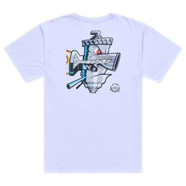 Troy Lee Designs - Carb Club Tee riding gear in White alternate product view 8 sku 701737002