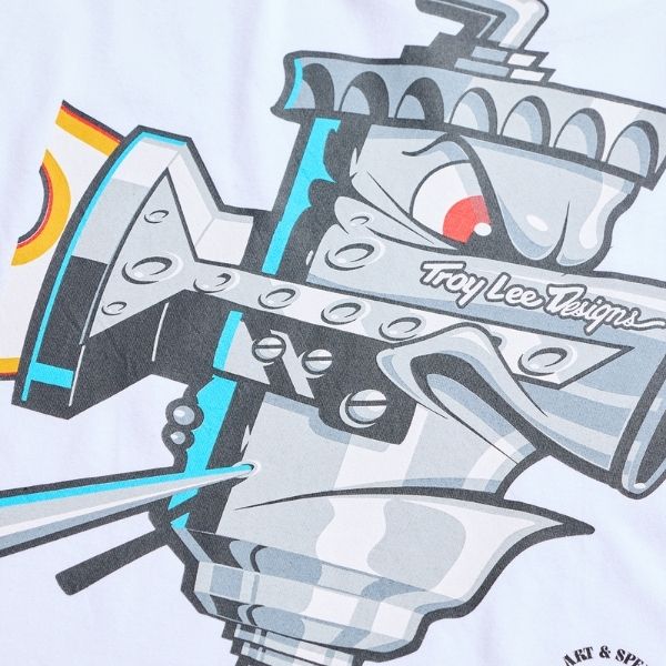 Troy Lee Designs - Carb Club Tee riding gear in White alternate product view 10 sku 701737002