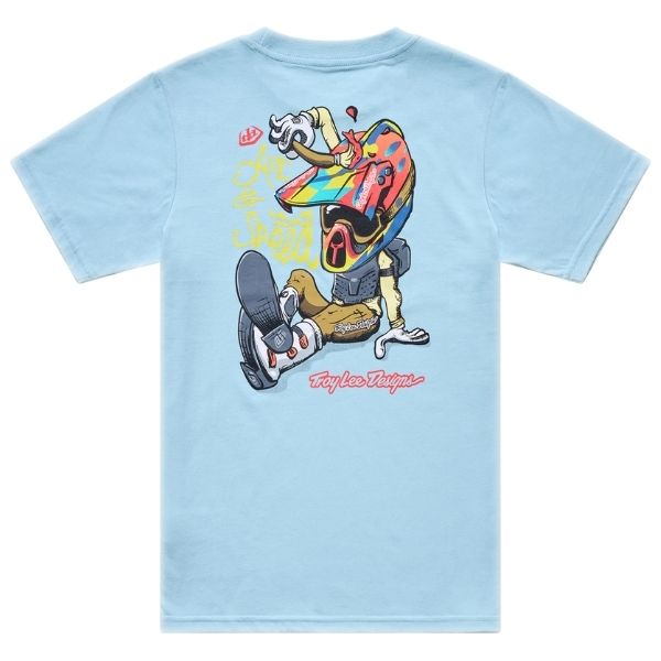 Troy Lee Designs - Heritage Tee (Youth) riding gear in Blue alternate product view 8 sku 724432002