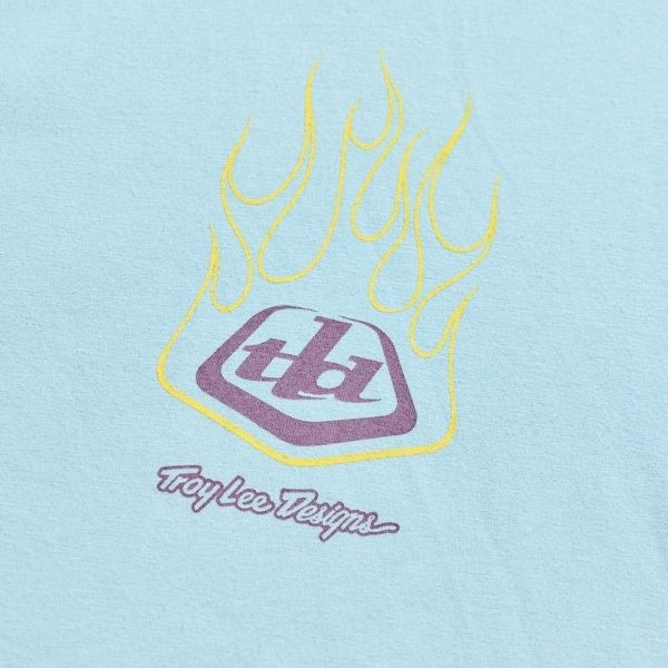 Troy Lee Designs - Flame2 Long Sleeve Tee riding gear in Blue alternate product view 3 sku 729731002