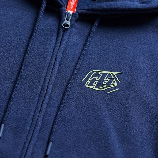Troy Lee Designs - Badge Zip Up Hoodie riding jacket in Navy alternate product view 3 sku 730568002
