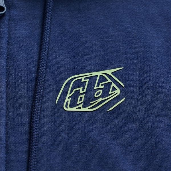 Troy Lee Designs - Badge Zip Up Hoodie riding jacket in Navy alternate product view 4 sku 730568002