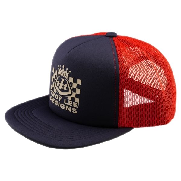 Troy Lee Designs - Friday Night Trucker Snapback Hat riding gear in Red/Indigo product view sku 787716000