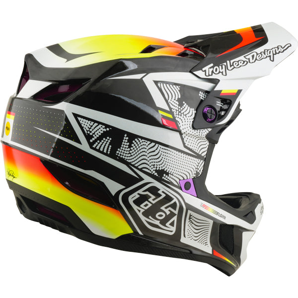Troy Lee Designs - D4 Carbon Lined Up MIPS Helmet (MTB) mountain bike helmet product shown from another angle sku 139025001