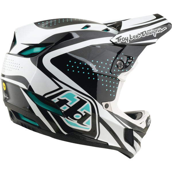 Troy Lee Designs - D4 Polyacrylite The Line MIPS Helmet (MTB) mountain bike helmet product shown from another angle sku 174047001