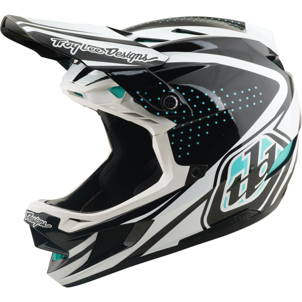 Troy Lee Designs - D4 Polyacrylite The Line MIPS Helmet (MTB) mountain bike helmet in Charcoal/White product view sku 174047001