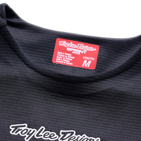 Troy Lee Designs - Sprint Pro Mono Long Sleeve Jersey (MTB) (Youth) mountain bike jersey product shown from another angle sku 315931001