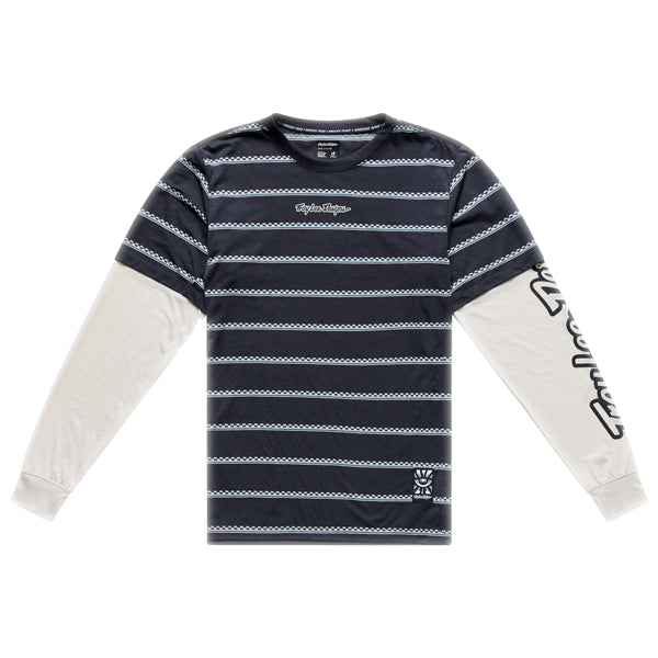 Troy Lee Designs - Skyline Fakie Stripe Long Sleeve Ride Tee (MTB) mountain bike gear product shown from another angle sku 332260002