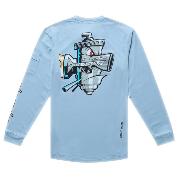 Troy Lee Designs - Ruckus Carbs Long Sleeve Ride Tee (MTB) (Youth) mountain bike gear product shown from another angle sku 386251001