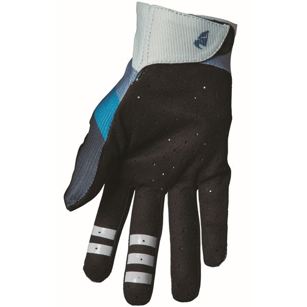 Product image of Thor Assist React Glove Midnight Teal 1 motocross gloves showing fit, construction, and colorway | Available at BTO Sports - alternate view