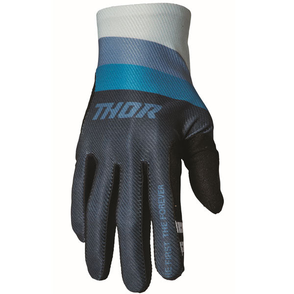 Product image of Thor Assist React Glove Midnight Teal motocross gloves showing fit, construction, and colorway | Available at BTO Sports