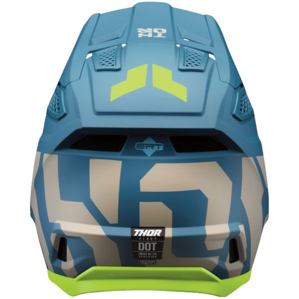 Studio view of Thor - Fleet Forge Helmet (Youth) helmet helmet, vented chin bar and intake ports, on a clean white background, (SKU 011116) Colors: Blue, Red Sizes: Y-LG, Y-MD, Y-SM
