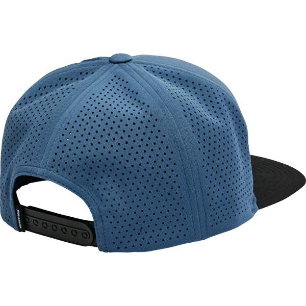 The Thor Badge Hat Sku 25014285 from the back showing mesh shell with plastic snap for size adjustment on a white background