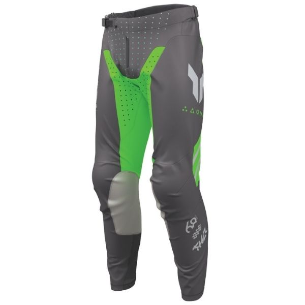 Thor Launchmode Futura Pants side view Colors: Charcoal/Green SKU:2901123 | Available at BTO Sports.