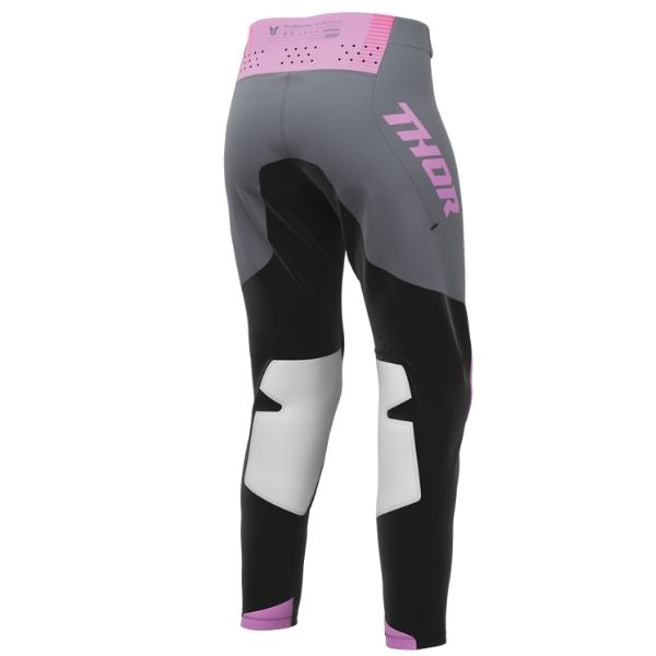 Thor Sportmode Velocity Pants (Womens) side view Colors: Black/Orchid SKU:290204 | Available at BTO Sports.