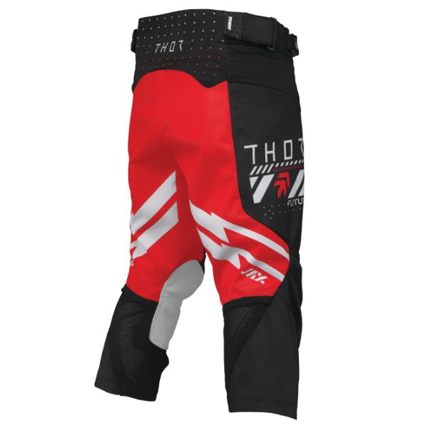 Thor Launchmode Futura Pants (Youth) side view Colors: Black/Red SKU:290326 | Available at BTO Sports.