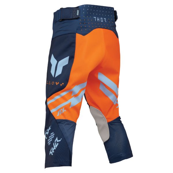 Thor Launchmode Futura Pants (Youth) front angle view Colors: Nvy/Orange SKU:290326 | Available at BTO Sports.