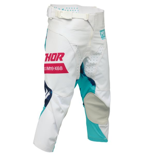 Thor Launchmode Bleach Pants (Youth) front angle view Colors: Grey/Acid SKU:290326 | Available at BTO Sports.